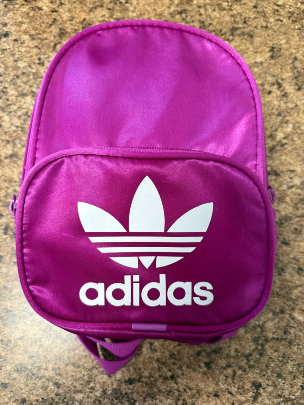 adidas Magenta Mini Backpack with White Trefoil